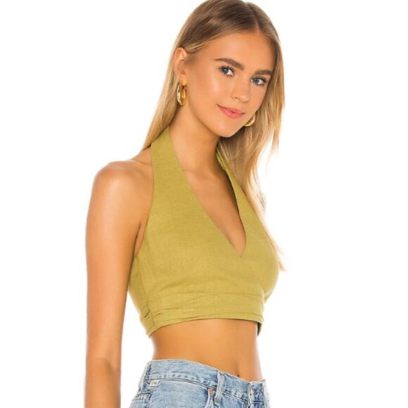Lovers and Friends Wade Top in Bright Sage Green NWT Size Small - Picture 2 of 3